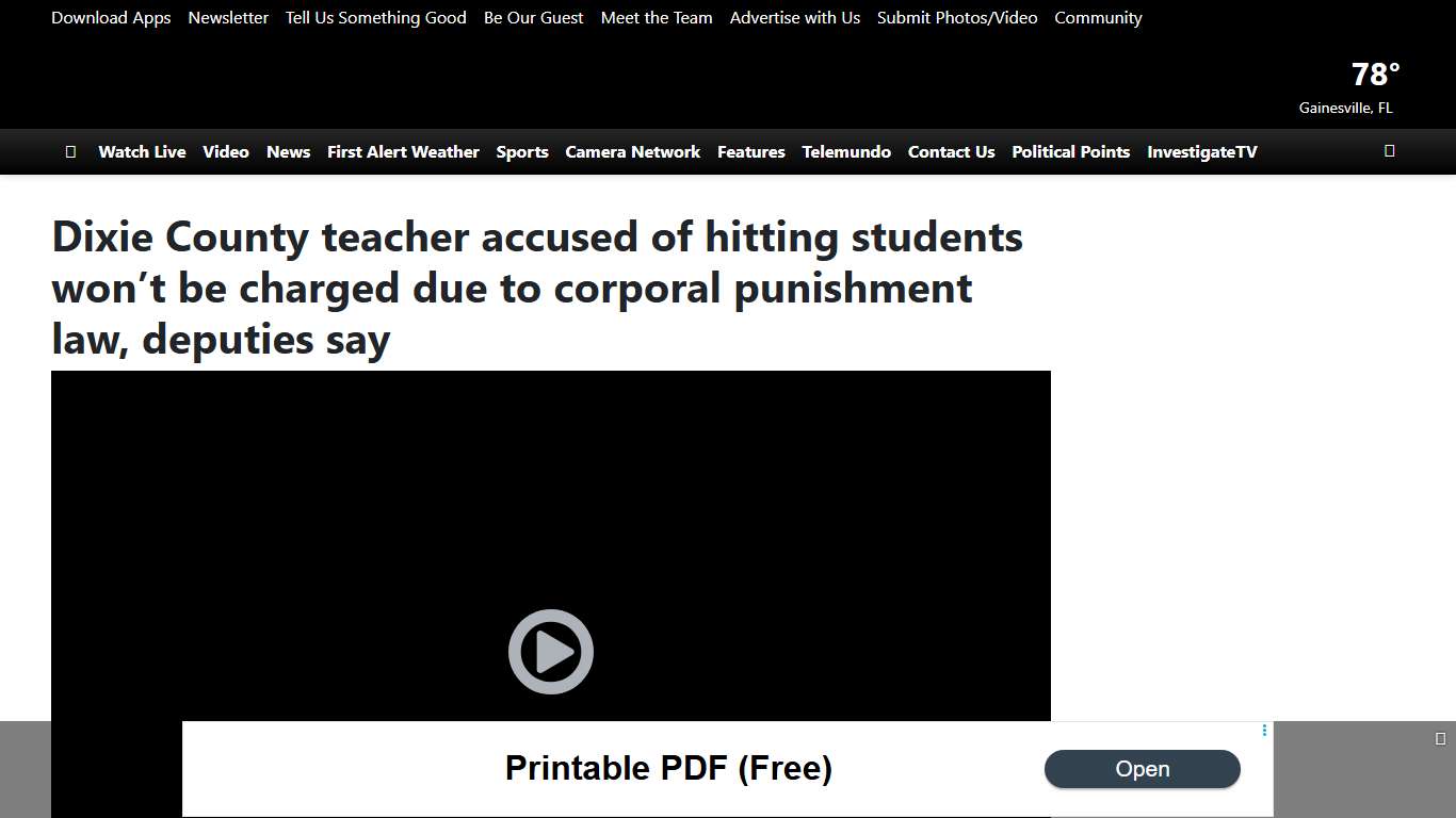 Dixie County teacher accused of hitting students won’t be charged due to corporal punishment law, deputies say